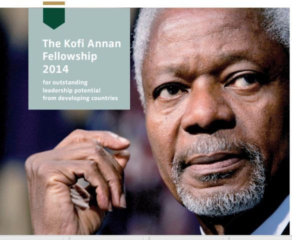 kofi annan fellowship 2014 for outstanding leadership potential from developing countries