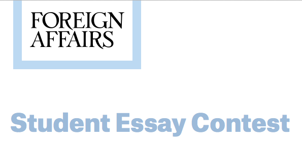 foreign affairs student essay competition 2016