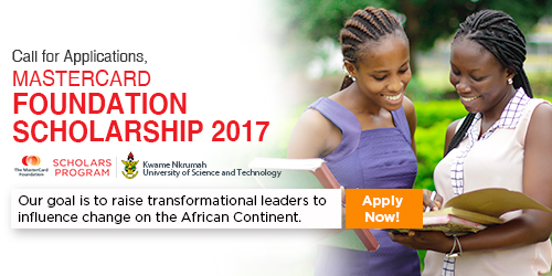 MasterCard Foundation Scholarship 2017 at KNUST in Ghana