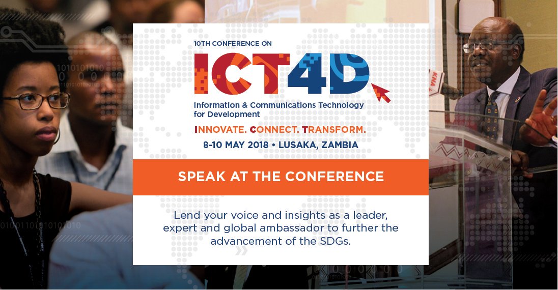 Apply to Speak at the 10th ICT4D Conference in Lusaka, Zambia (Scholarship Available)