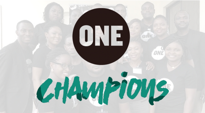 Apply to become a ONE Champion in Nigeria