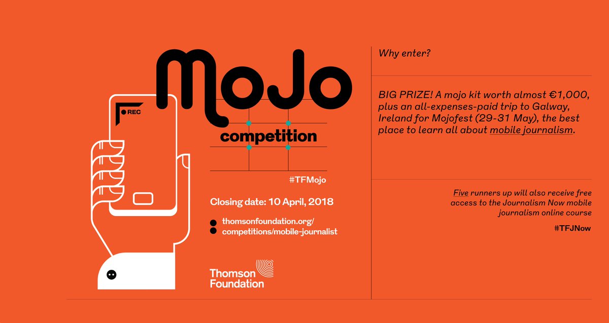 Thomson Foundation Mobile Journalism Competition 2018 (Win a fully-funded trip to Ireland for Mojofest)