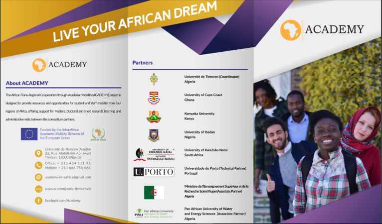 African Trans-Regional Cooperation through Academic Mobility (ACADEMY) 2018 for Masters, Doctoral and Research Visits