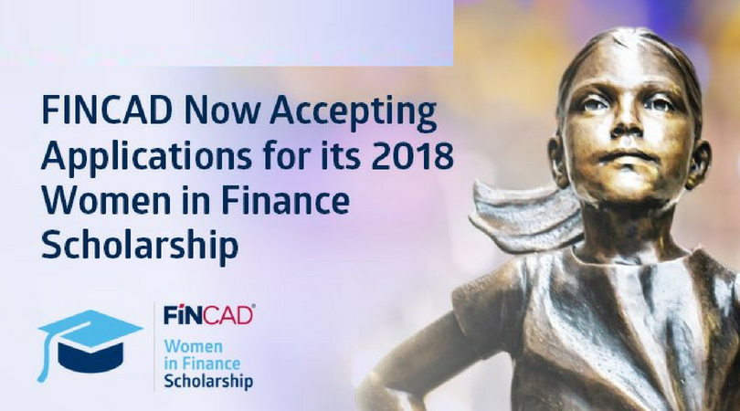 FINCAD Women in Finance Scholarship 2018 (US$10,000 for Graduate-level studies)