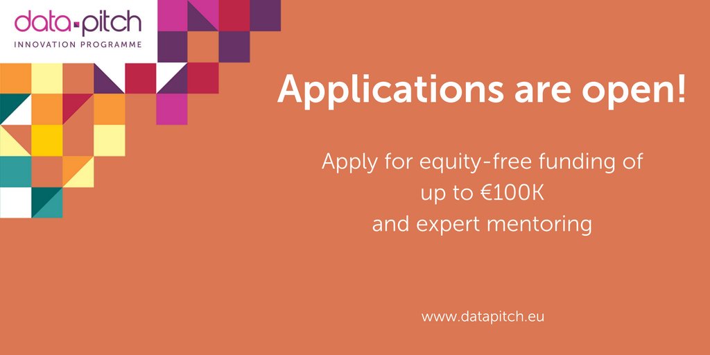 Open Data Institute (ODI) Data Pitch Innovation Program 2018 (up to €100K)