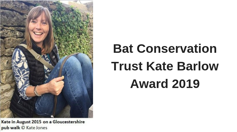 Bat Conservation Trust Kate Barlow Award 2019 (Up to £4,500)