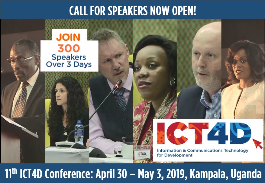 Call for Speakers: 11th ICT4D Conference 2019 in Kampala, Uganda (Scholarships Available)