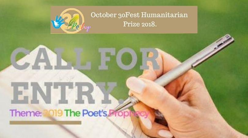 Call for Submissions: October 30Fest Humanitarian Poetry Prize 2018