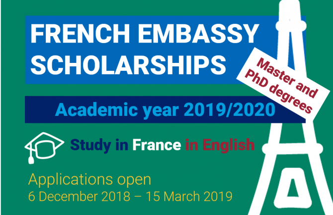 embassy of france in south africa master scholarship program 2019 no essay scholarship 2019