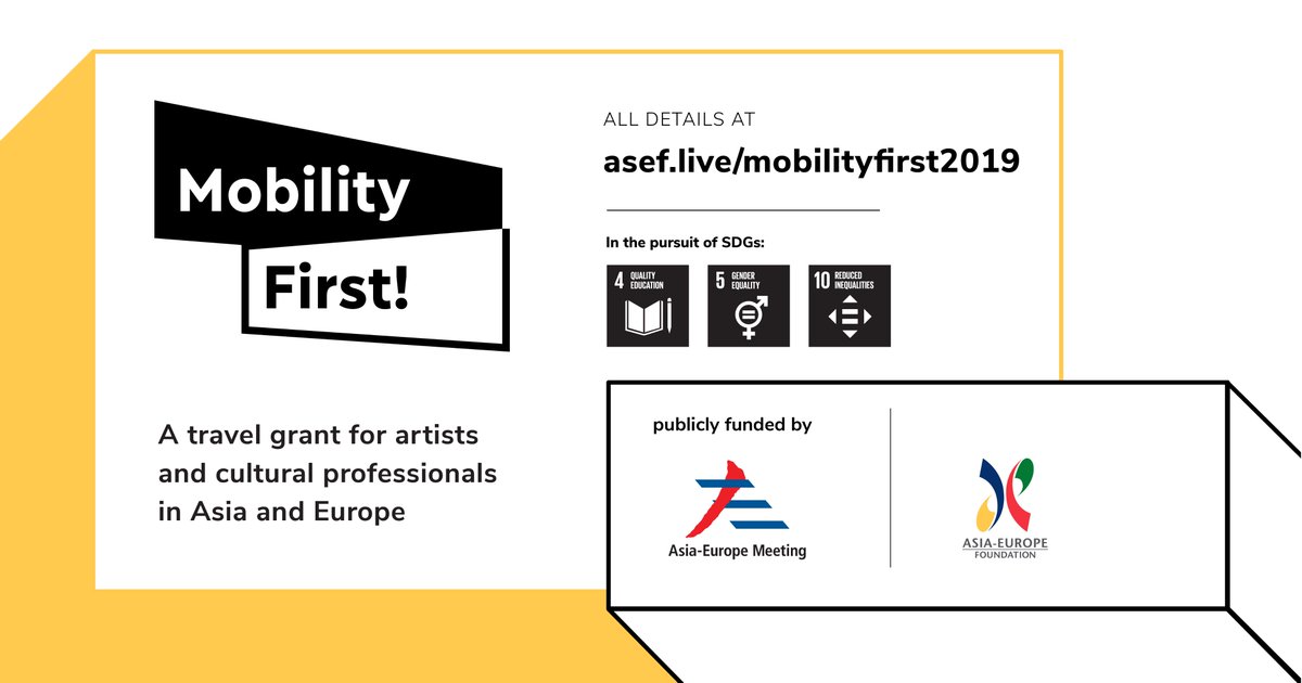 ASEF Mobility First Travel Grant 2019 for Artists & Cultural Professionals