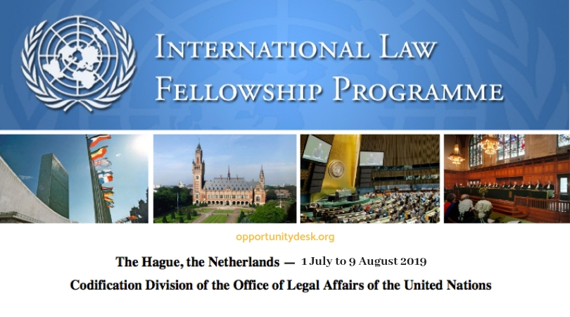United Nations International Law Fellowship 2019 at The Hague, the Netherlands (Fully-funded)