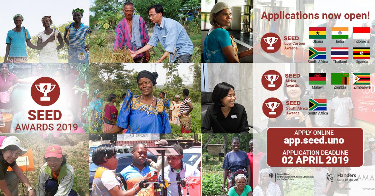 SEED Awards 2019 for Innovative Start-up Enterprises in Asia and Africa (Up to 66 prize packages)