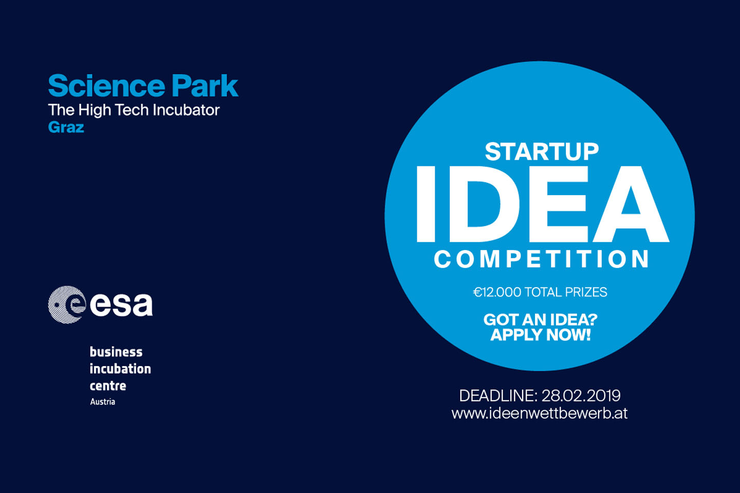 Startup IDEA Competition – Science Park Graz 2019