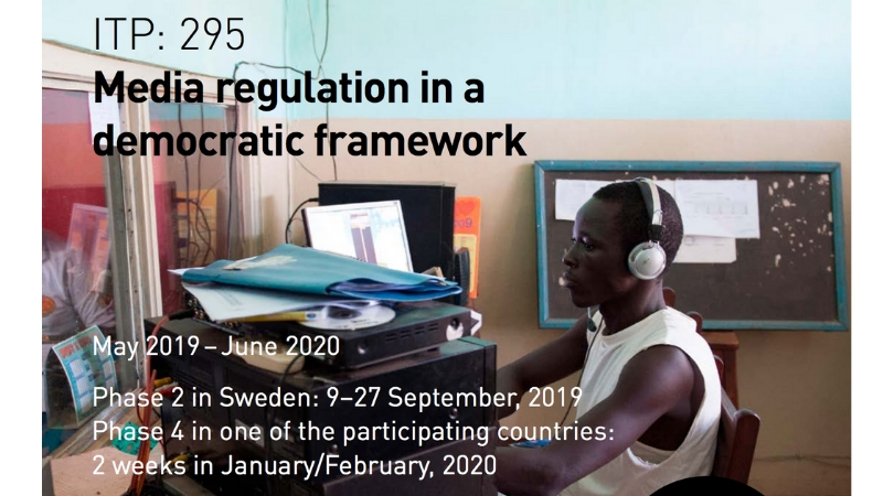 Sida International Training Programme on Self-regulation of Media 2019 for Africa (Fully-funded to Sweden)