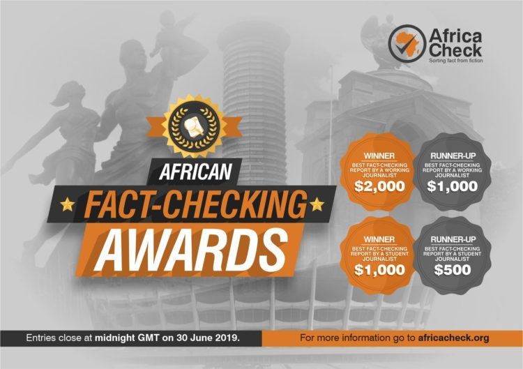 African Fact-checking Awards 2019 for Journalists (Up to $2,000 prize)