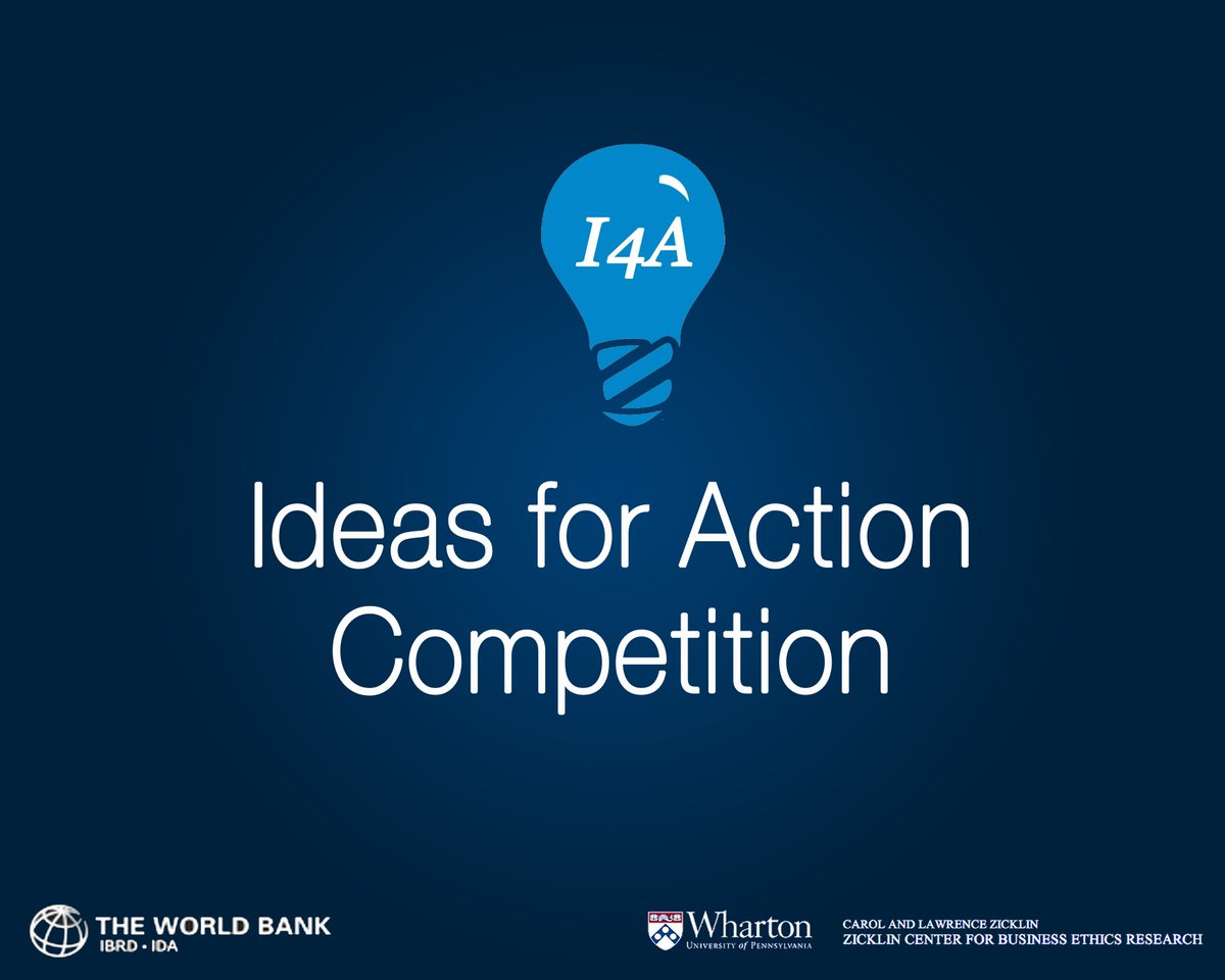 World Bank Group/Wharton School Ideas for Action Competition 2019